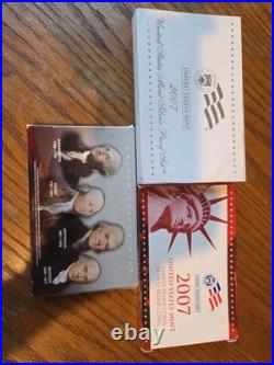 2007 US Mint Silver Proof Set 14 Coins Original Packaging COA 1.338 oz Silver