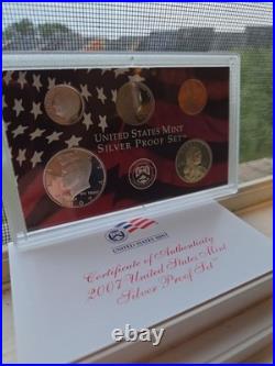 2007 US Mint Silver Proof Set 14 Coins Original Packaging COA 1.338 oz Silver