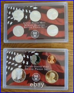 2007 US Mint & Silver Proof Set 14 Coins with COA & OGP 90% Silver