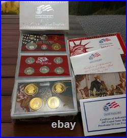 2007 United States Mint Silver Proof 14 Coin Set All in Perfect Condition, Nice
