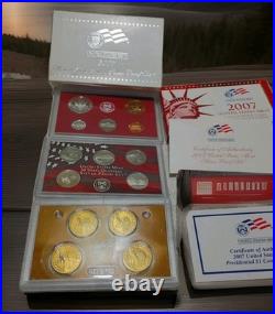 2007 United States Mint Silver Proof 14 Coin Set All in Perfect Condition, Nice