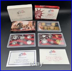 2007 United States Mint Silver Proof Set S Mint $1 with Box & COA