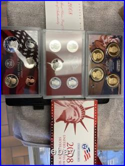 2008 & 2009 Silver Proof (Key Year) United States Mint Set (2 Sets)