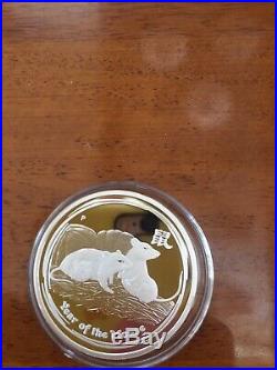 2008 Australia Lunar II Year of the Mouse Silver Proof 3 coin set 1 oz 1/2 oz 2