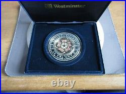2008 Queen Elizabeth 1st SILVER DIAMOND AND RUBY PAVESET 5oz Medallion Boxed
