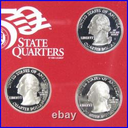 2008 US State Quarters Silver Proof Set OGP Complete