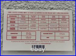 2008 United States Mint 50 State Quarters Silver Proof Set With OGP & COA