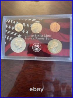 2008 United States Mint Silver Proof Set, COA, Box, 14 Coins