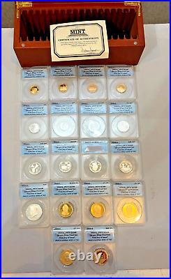 2009 18 Pc Silver Proof Set Anacs Pr70 Fdoi 54149p70sf First Day Of Issue