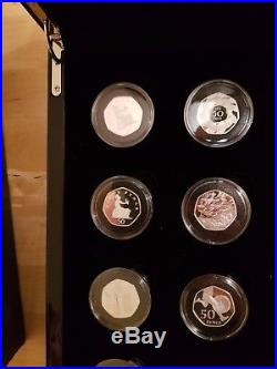 2009 50p Royal Mint Silver Proof Set Collection Kew Gardens 16 Coins