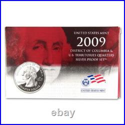 2009 D. C. & U. S Territories Quarter Silver Proof Set U. S. Mint OGP COA