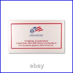 2009 D. C. & U. S Territories Quarter Silver Proof Set U. S. Mint OGP COA