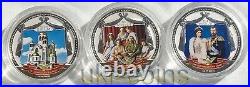 2009 Fiji Last Russian Royal Family 3-coin silver proof set 3x 1 Oz Romanov Tsar