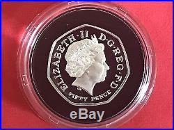 2009 Royal Mint PIEDFORT Silver Proof 50p Fifty Pence Coin Kew Gardens
