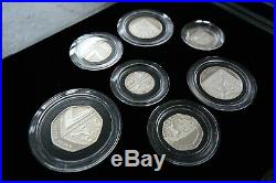 2009 Royal Mint Silver Proof 12 Coin Set. Includes Box CoA & Kew Gardens 50p