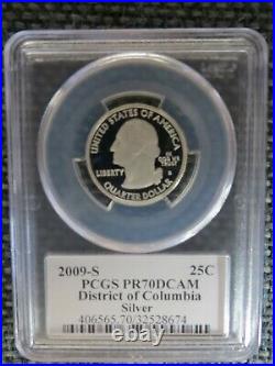 2009 S 25c Silver Territories Quarter Set PCGS PR70DCAM 6 coin State Flag set