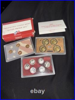 2009 S US Mint Silver Proof Set 15 Coins COA Box 90% Silver