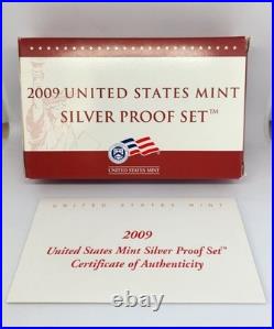 2009-S United States Mint Silver Proof Set with COA & Box 18 Coins 90%