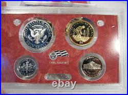2009 SILVER United States Mint Cameo Proof Set with Box & COA Nice Toning AK15