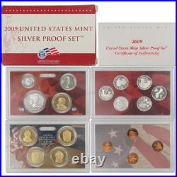2009 Silver Proof Set U. S. Mint Original Government Packaging OGP COA
