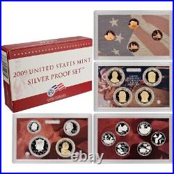 2009 UNITED STATES MINT SILVER PROOF COIN SET with ORIGINAL BOX AND COA