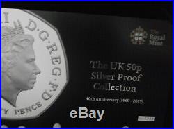2009 silver proof 50p Fifty Pence set 16 coins inc. Kew rare cased COA FREE pp