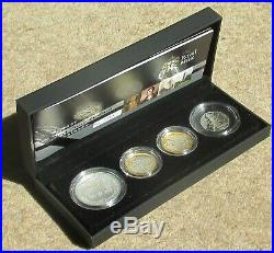 2009 silver proof Piedfort Four-coin Collection (incl Kew 50p), cased with COA