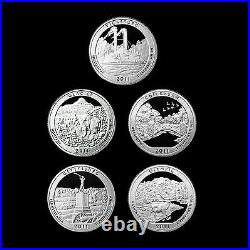 2010 2011 2012 2013 S America the Beautiful National Parks Silver Mint Proof Set