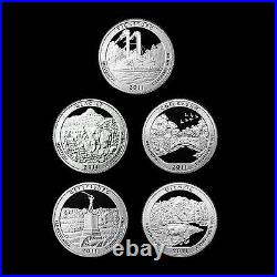 2010 2011 S America the Beautiful National Park U. S. Mint Proof Silver Sets