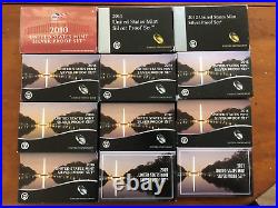 2010-2021 United States SILVER Proof Sets 12 Consecutive Years