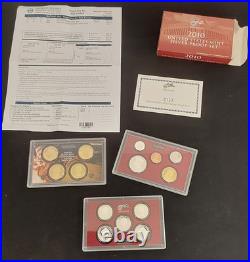 2010 S U. S. Mint Complete SILVER PROOF SET with OGP Box And COA 14 Coins