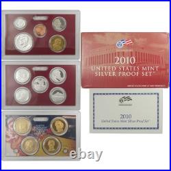 2010 Silver Proof Set U. S. Mint Original Government Packaging OGP COA