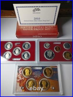 2010 UNITED STATES MINT SILVER PROOF SET? 14 Coins. OGP & COA Included