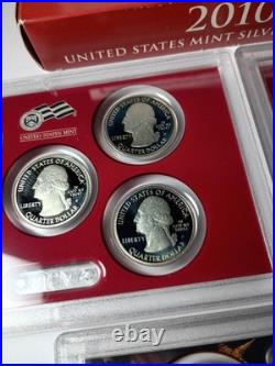 2010 UNITED STATES MINT SILVER PROOF SET? 14 Coins. OGP & COA Included