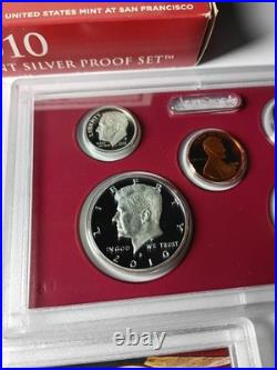2010 UNITED STATES MINT SILVER PROOF SET? 14 Coins. OGP & COA Included