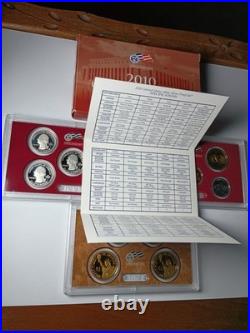 2010 UNITED STATES MINT SILVER PROOF SET? 14 Coins. OGP & COA Included