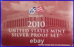 2010 US Mint Silver Proof Set, USA Mint Certifies that these are Genuine Coins