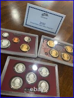 2010 US Mint Silver Proof Set with COA and Box