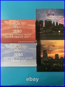 2010 United States Mint Brilliant Uncirculated Clad and Silver Proof Sets