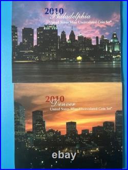 2010 United States Mint Brilliant Uncirculated Clad and Silver Proof Sets