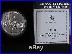 2010-p America The Beautiful 5 Oz Coin Set. 999 Pure Silver