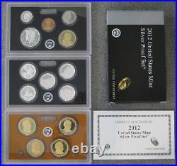 2010 thru 2019 Run of 10 Government Issued Silver Proof Sets with ATB Quarters