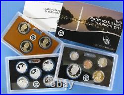 2010 thru 2019 Run of 10 Government Issued Silver Proof Sets with ATB Quarters