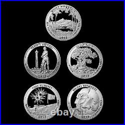 2011 + 2012 + 2013 S America the Beautiful National Parks Silver Mint Proof Set