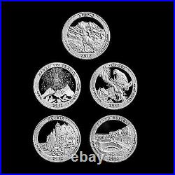 thumbnail interactive-video image 1 of 2012 America The Beautiful National Parks Clad Proof Set – 5 Quarters – In Original Box With COA 1 of 3