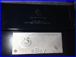 2011 5pc REVERSE PROOF Silver Eagle 25th Anniversary Coin Set Box COA AC A25