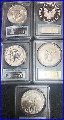 2011 American Eagle 25th Anniversary Silver Coin Set PCGS First Strike OGP COA