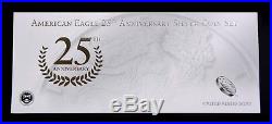 2011 American Silver Eagles 25th Anniversary 5 Coin Set, NGC-69 (Early Releases)