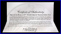 2011 American Silver Eagles 25th Anniversary 5 Coin Set, NGC-69 (Early Releases)