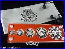 2011 Mexico Silver LIBERTAD 5 coin PROOF SET in Holder 1 Oz + all fractionals